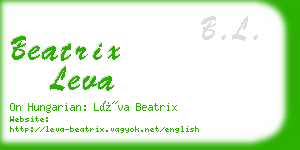 beatrix leva business card